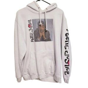 Tupaq Mens Long Sleeve Pullover Hoodie Size large